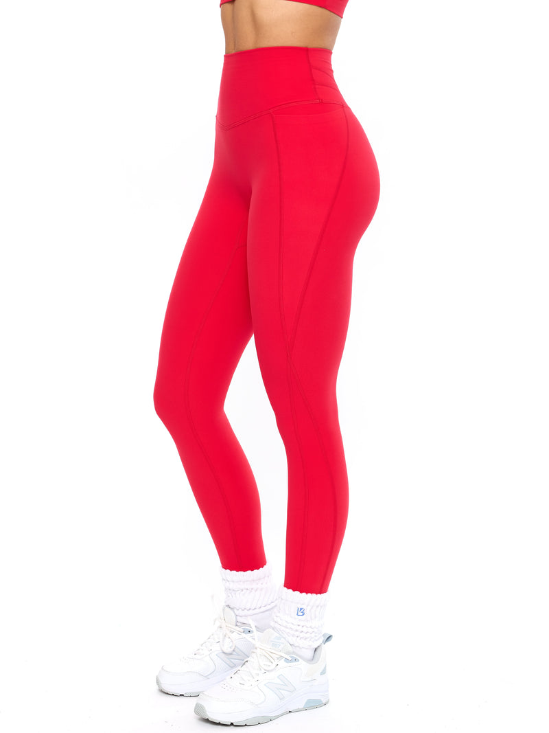 Legacy Pocket Legging - Salsa Red