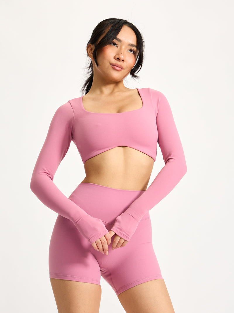 Long Sleeve Curve Crop - Bloom